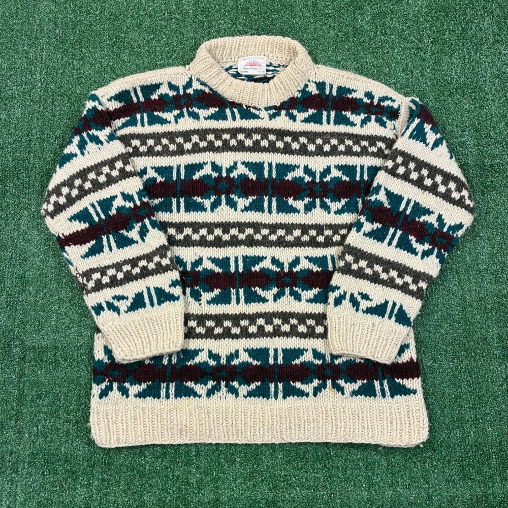 Vintage 80's San Cristobal Southwestern Pattern Wool Sweater